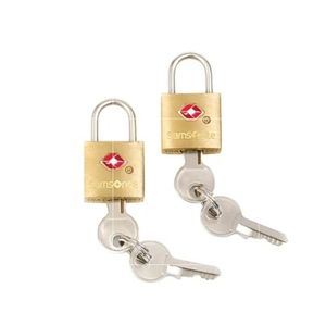 Samsonite® 2 PACK BRASS COMPACT TSA LUGGAGE LOCKS BNWT